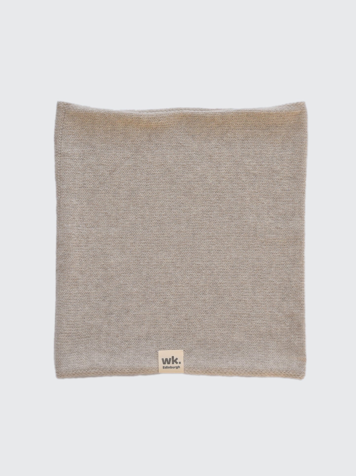 oatmeal beige merino wool snood - woolkind