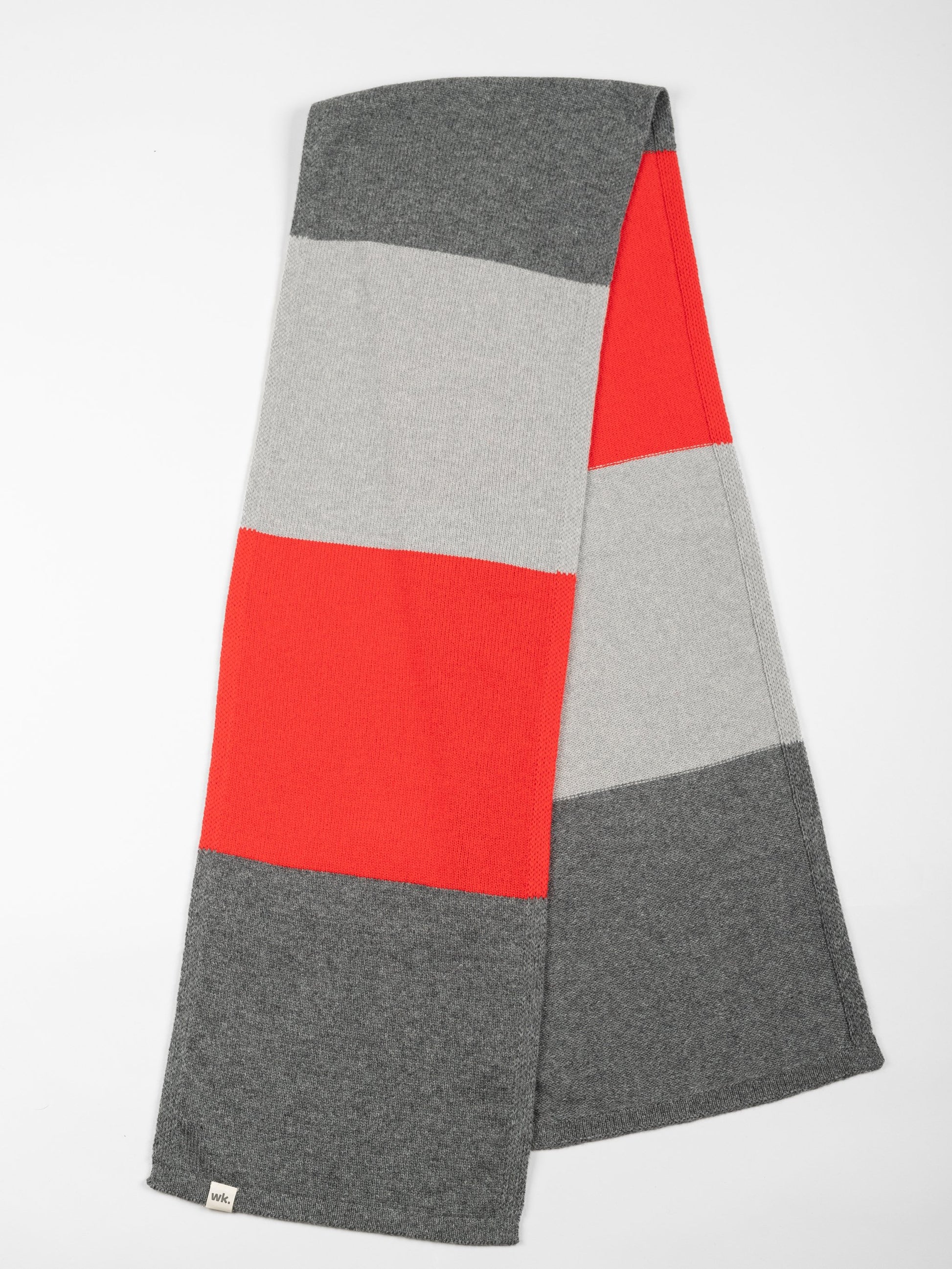 custom red and grey merino wool scarf - Woolkind