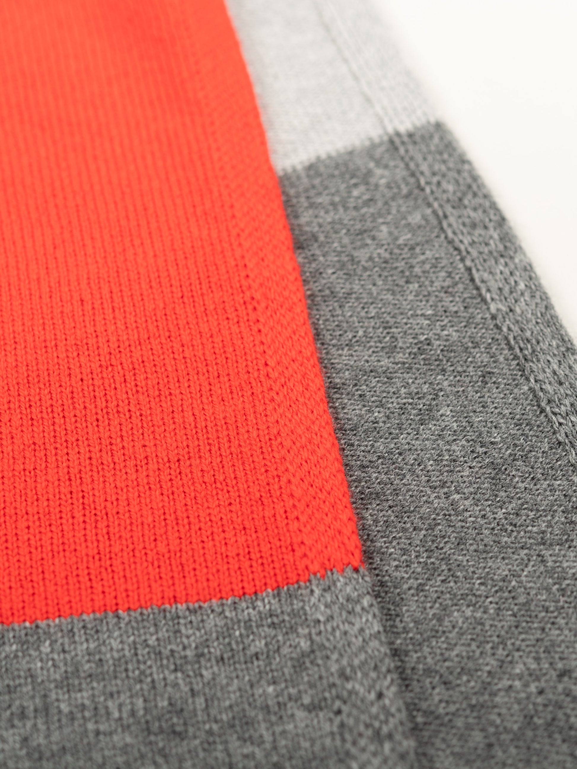 custom red and grey merino wool scarf - Woolkind