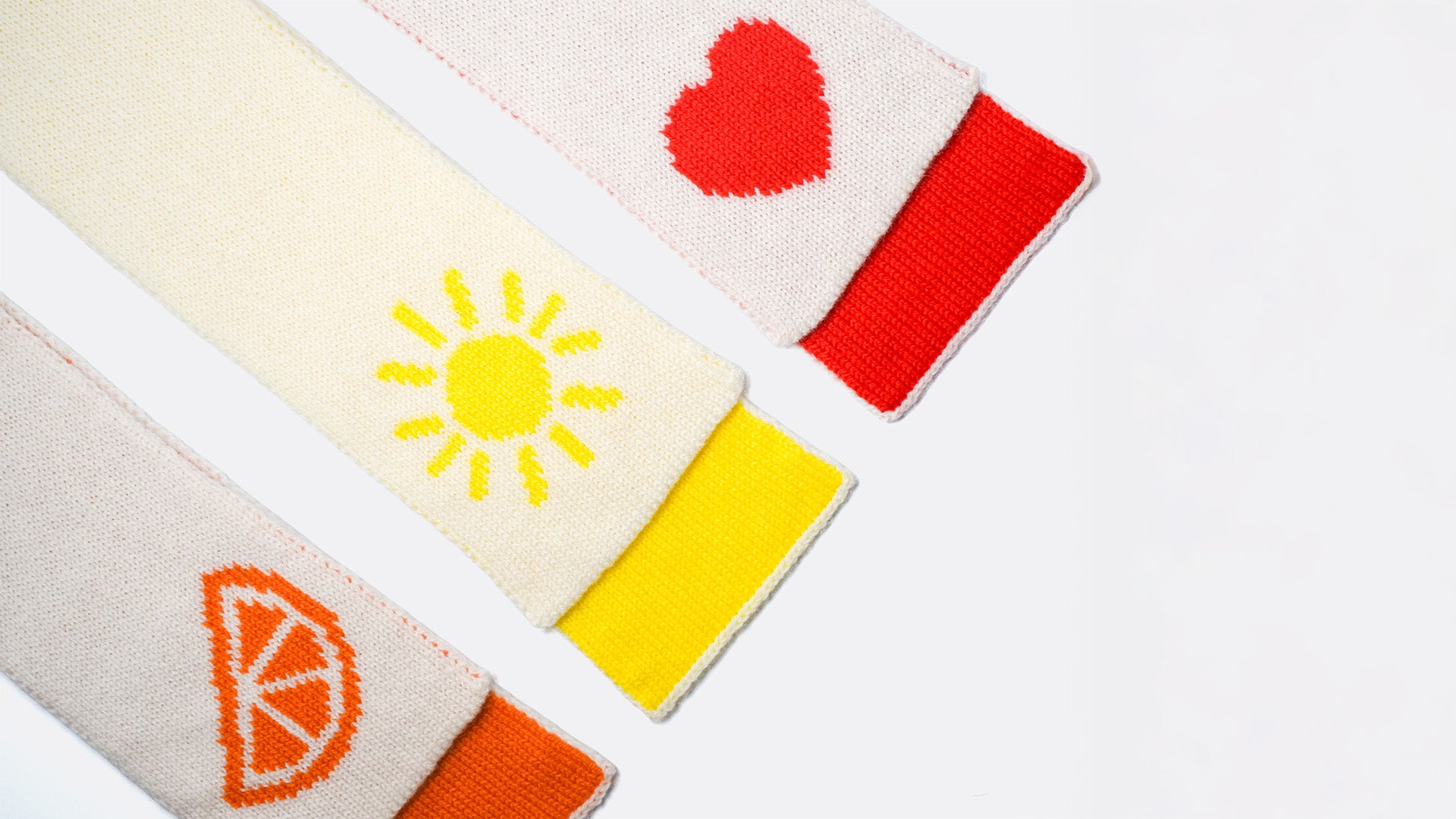 skinny wool summer motif scarves - woolkind