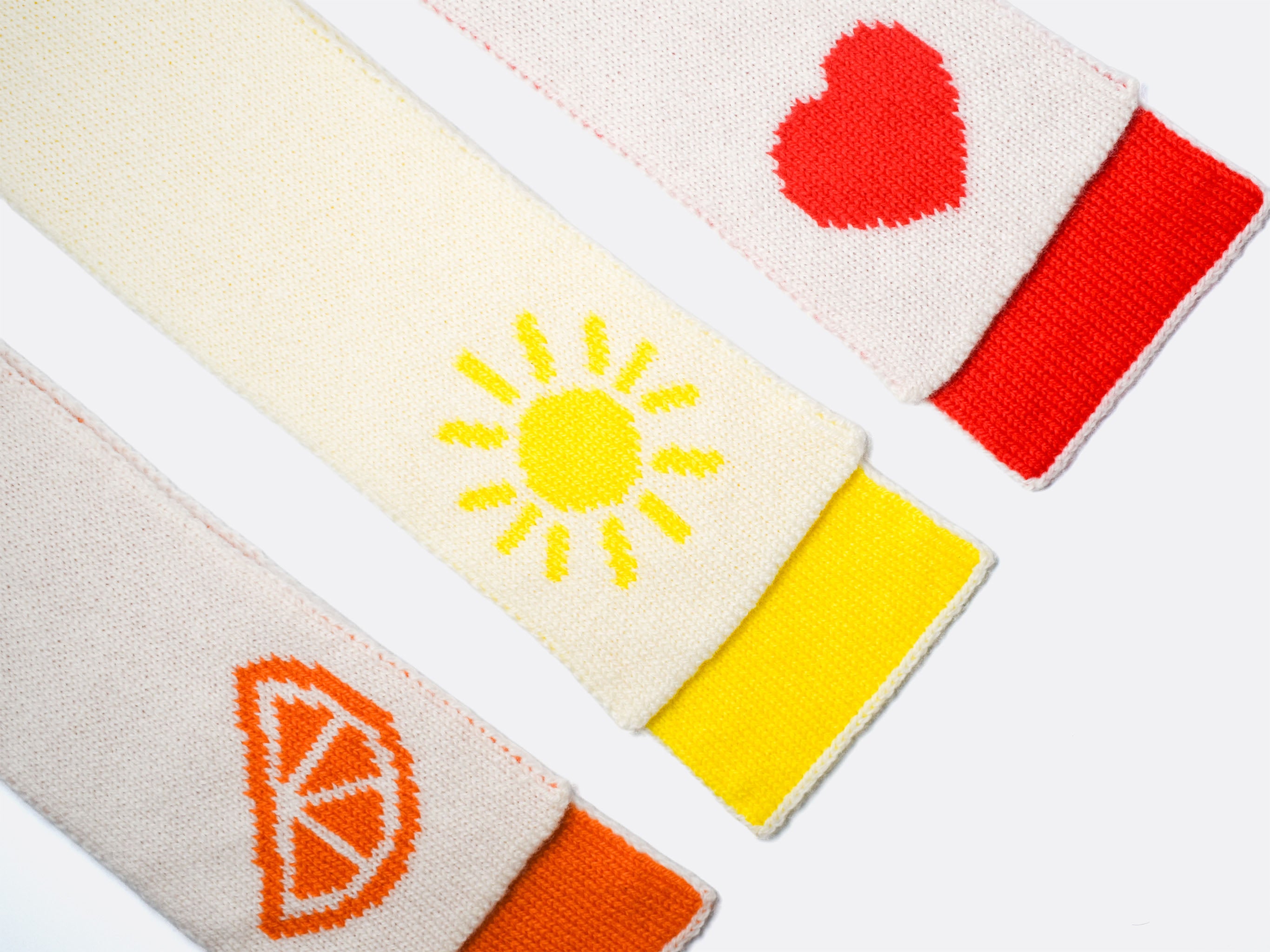 merino wool summer skinny motif scarves - Woolkind