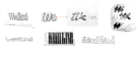 pencil dranw sample logos and monograms for Woolkind