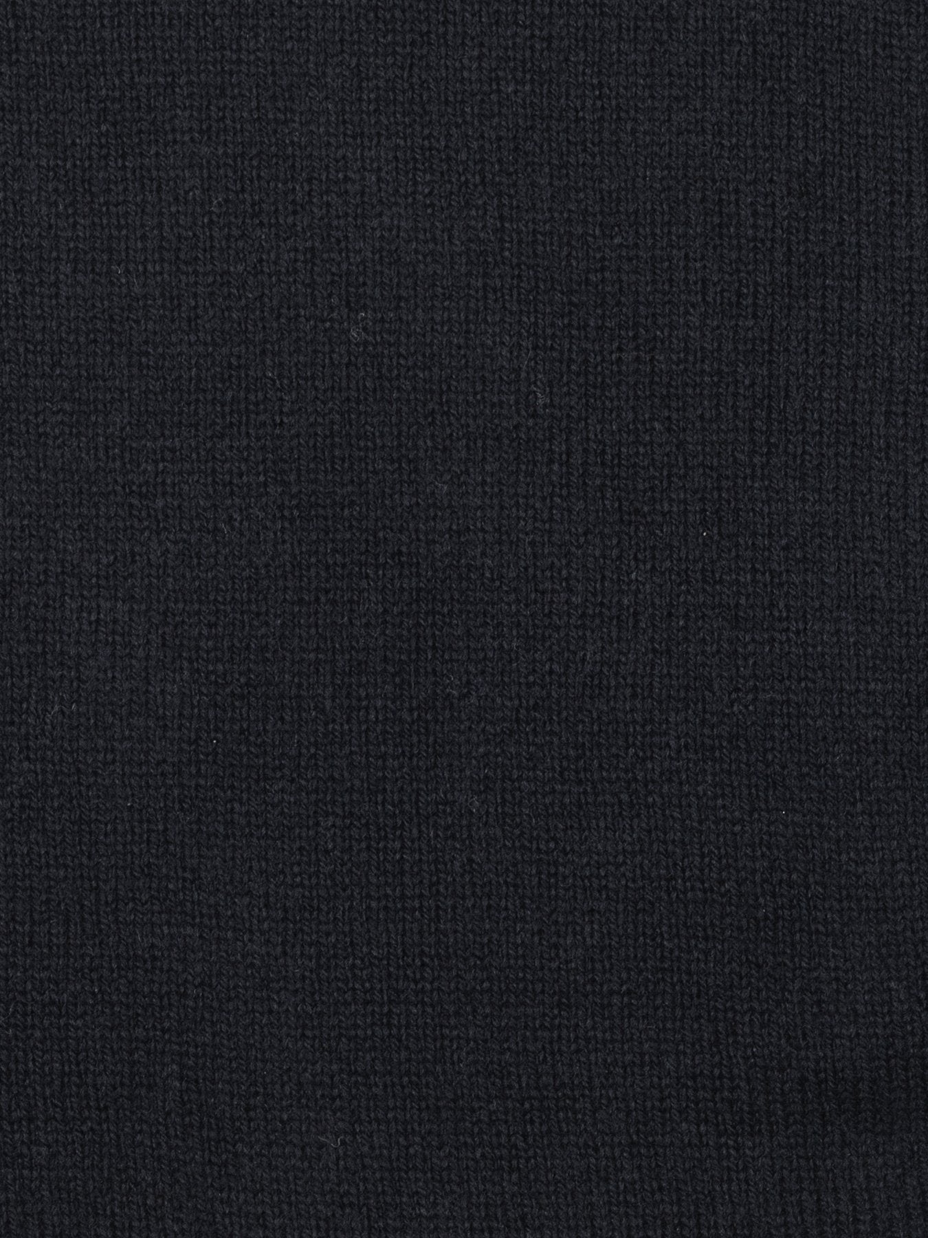 a swatch of plain single jersey knitting made from fine merino wool in a dark navy colour
