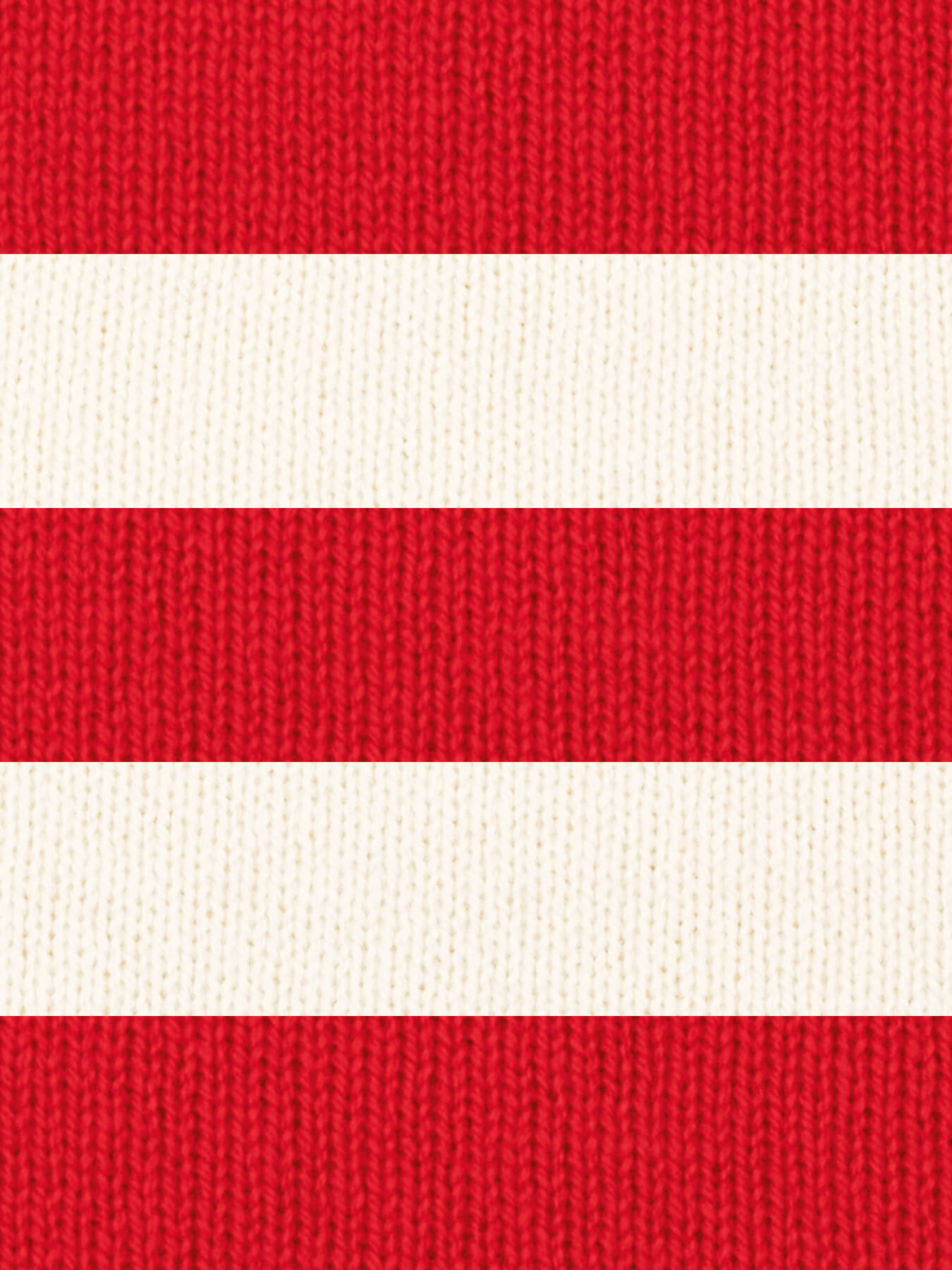 red and cream merino wool stripe scarf