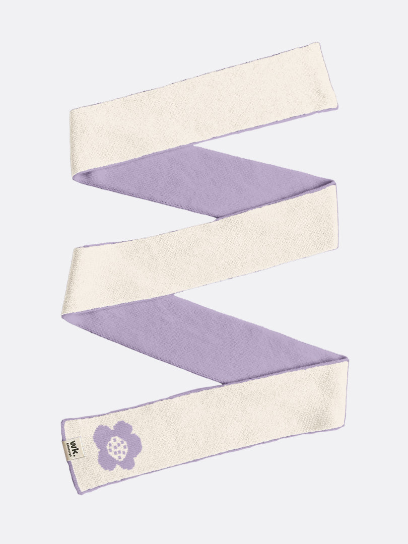 lilac flower skinny wool scarf - Woolkind
