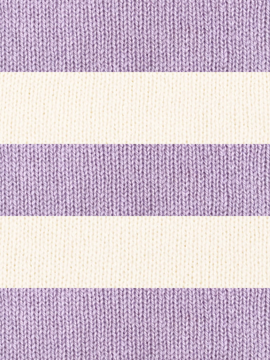 lilac and cream merino wool stripe scarf