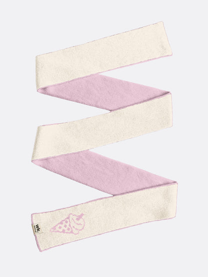 pink ice cream skinny wool scarf - Woolkind