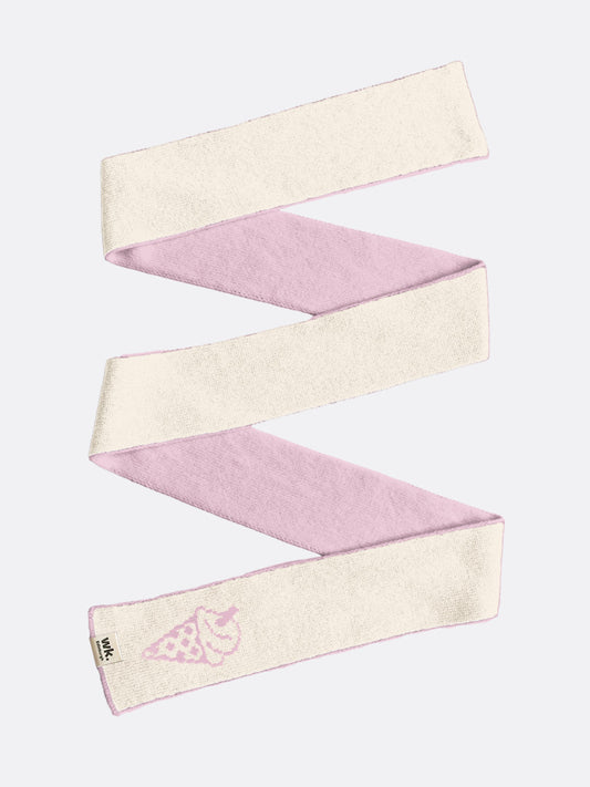 pink ice cream skinny wool scarf - Woolkind