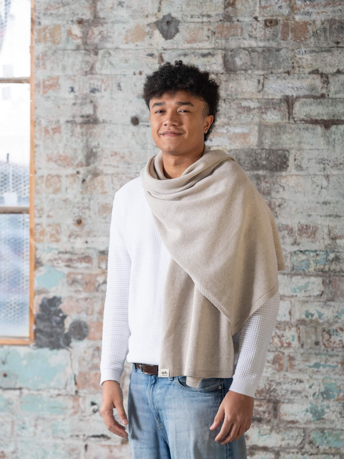 Wide Merino Wool Scarf