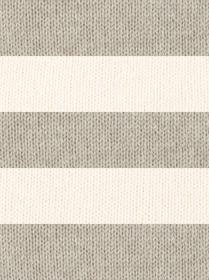light brown and cream merino wool stripe scarf