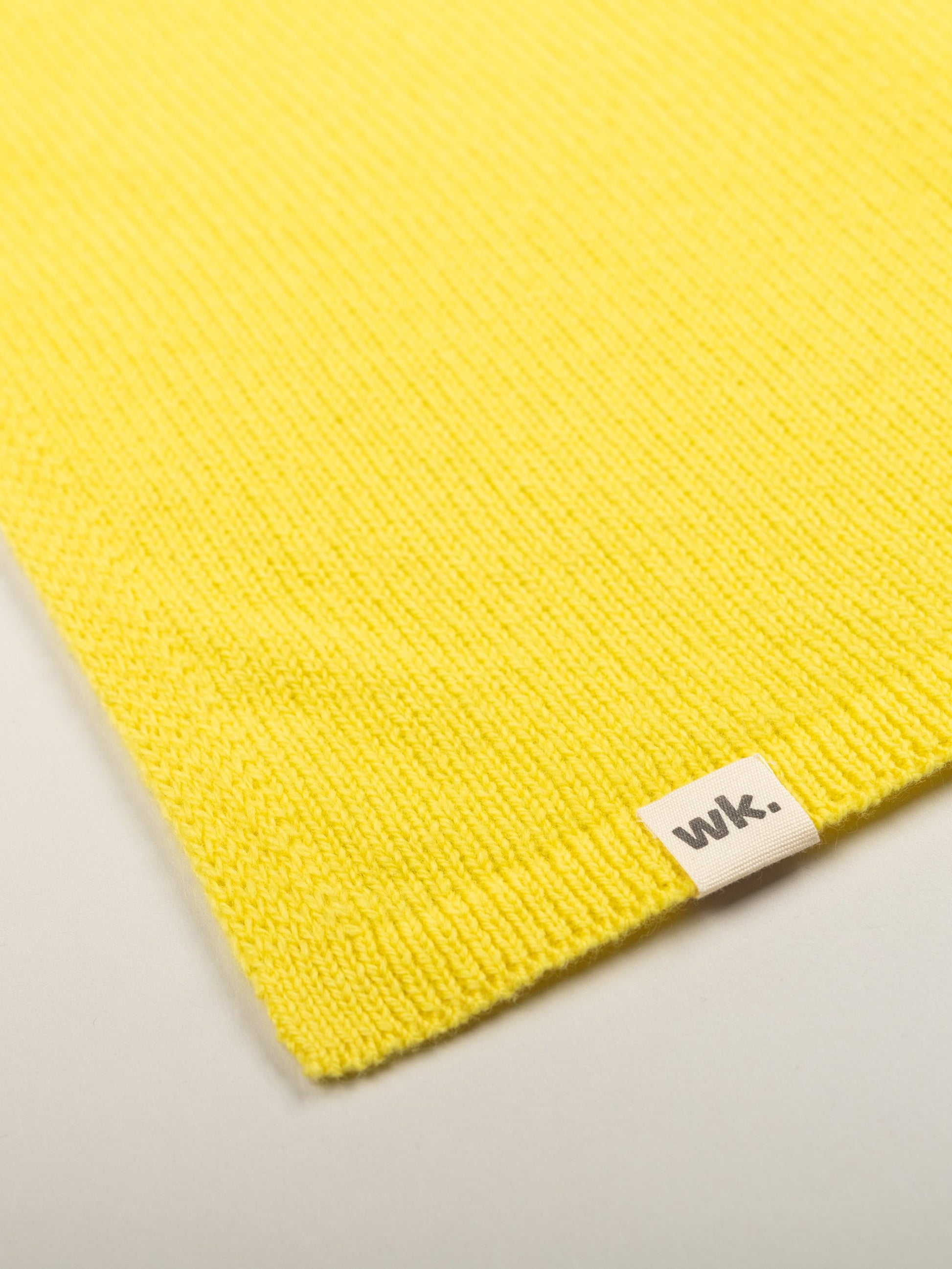 yellow merino wool wrap corner - woolkind