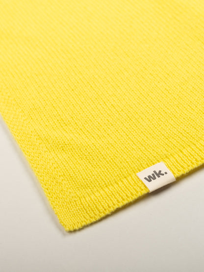 yellow merino wool wrap corner - woolkind