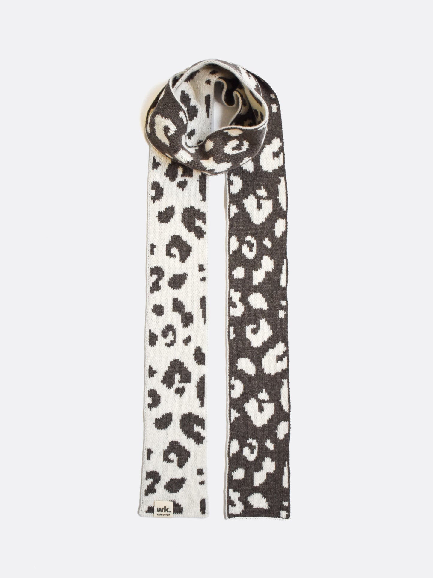 Narrow Leopard Print Scarf