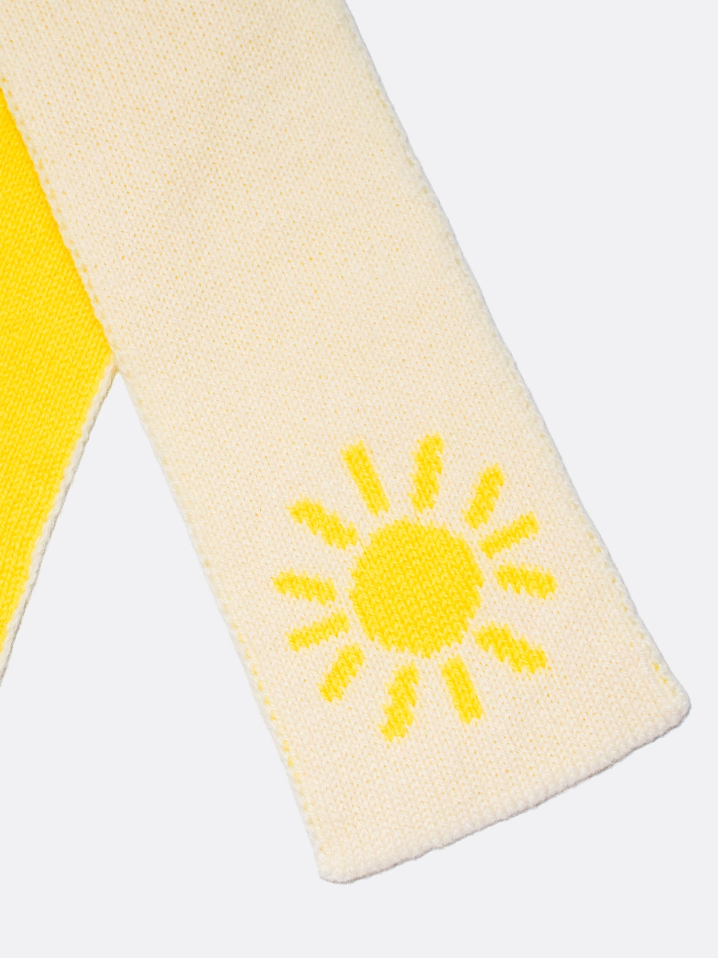 yellow sunshine skinny wool scarf edge - Woolkind