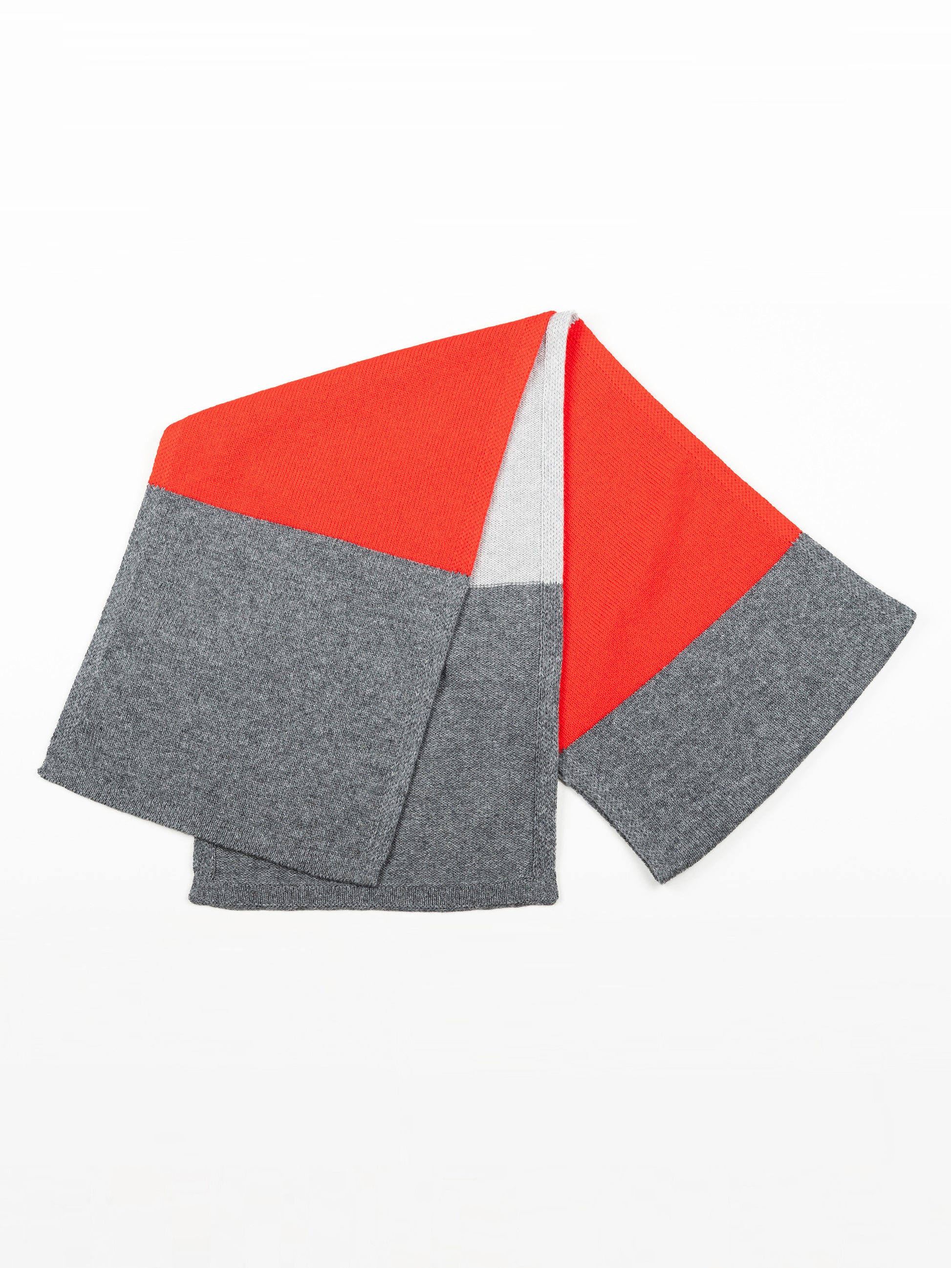 custom red and grey merino wool scarf - Woolkind