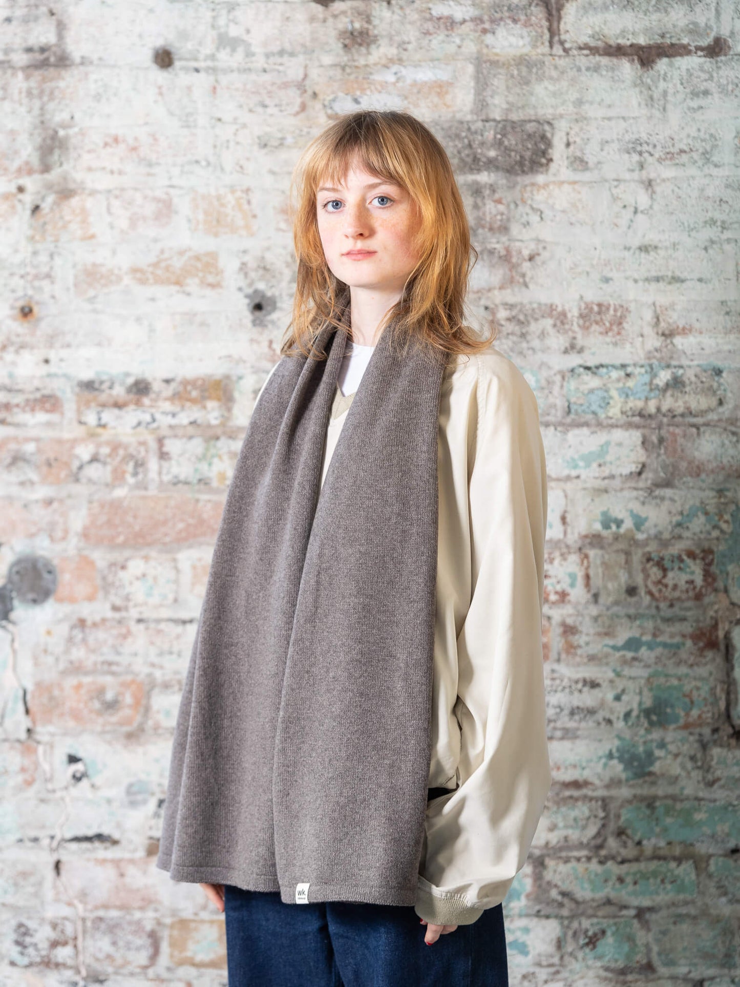 Wide Merino Wool Scarf